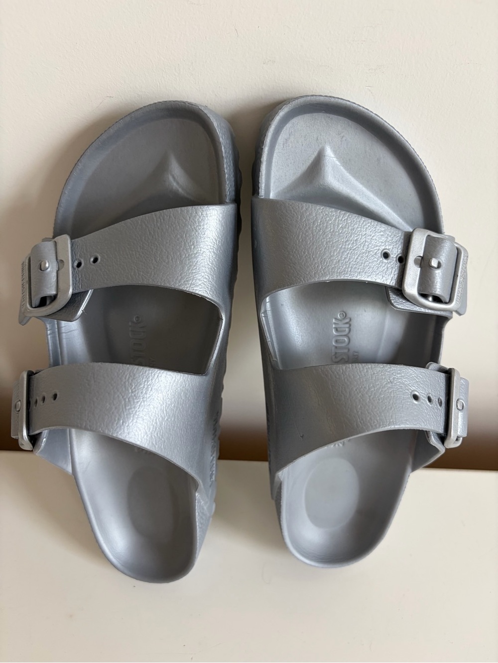 Birkenstock Eva Arizona Essentials Light Waterproof Metallic Silver 36EU 5-5.5US